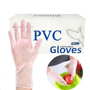 cheap white disposable pvc gloves transparent food grade restaurant kitchen cleaning use TPE protective pvc gloves