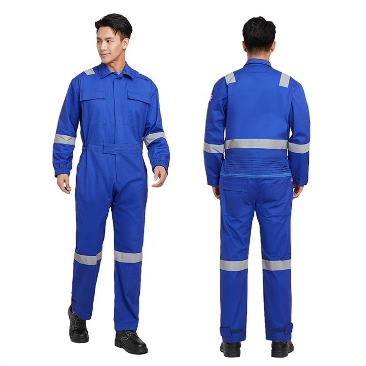 mechanic workshop oem logo custom working uniform workwear coverall reflective work suit jumpsuit one piece safety work uniforms