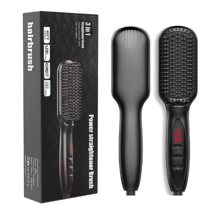 Heating Anti-Scald Electric Ceramic Coating Plate Fast Hair Straightener Brush