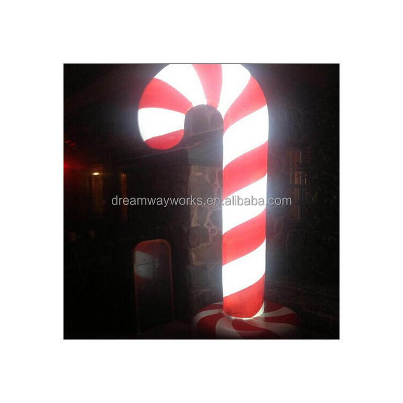 LED inflatable christmas candy cane, inflatable christmas candy