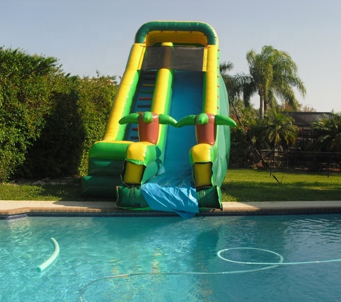 large inflatable pool slide, Jungle theme giant inflatable pool slide