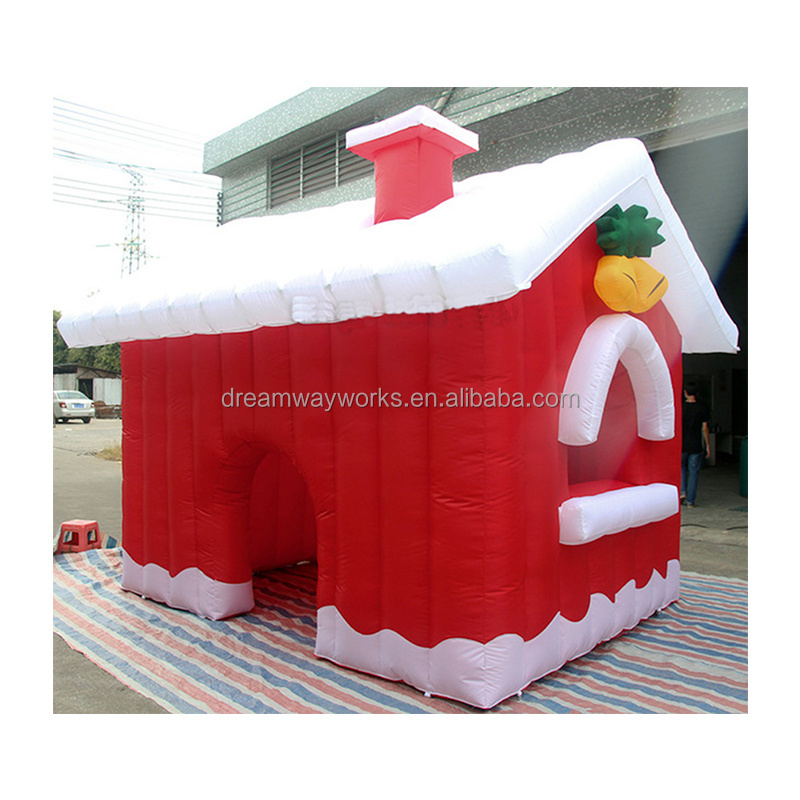 Hot sell inflatable santa house,inflatable santa grotto for Christmas