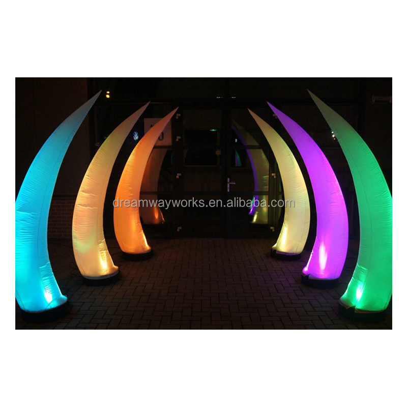 2023 Hot sale giant inflatable lighting cone, inflatable led cone, inflatable ivory for decoration