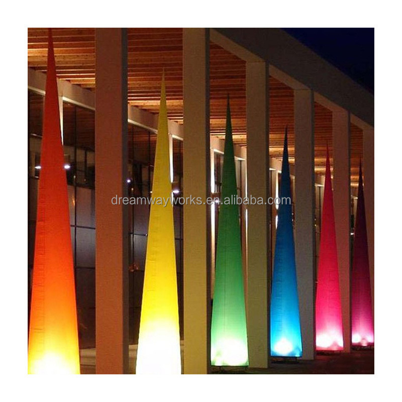 2023 Hot sale giant inflatable lighting cone, inflatable led cone, inflatable ivory for decoration