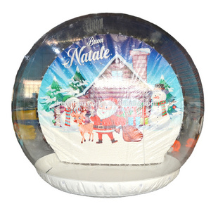 Giant inflatable human size snow globe, inflatable snow globe for Christmas