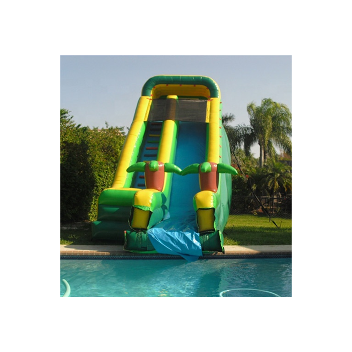 large inflatable pool slide, Jungle theme giant inflatable pool slide