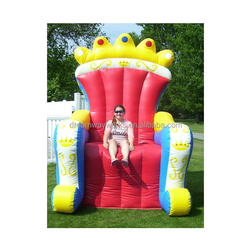 2022 Hot sale king throne inflatable chair, giant inflatable throne for kids