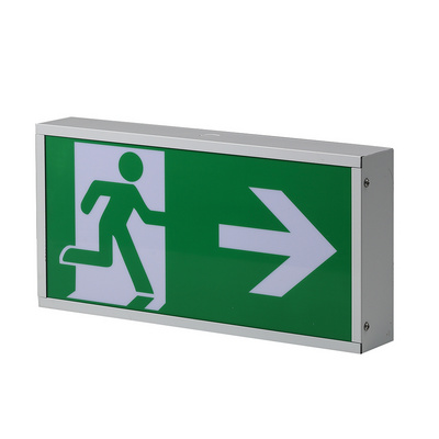 One side 3 Hours Operation Steel Casing Wall Mounted LED Emergency Light Exit Sign