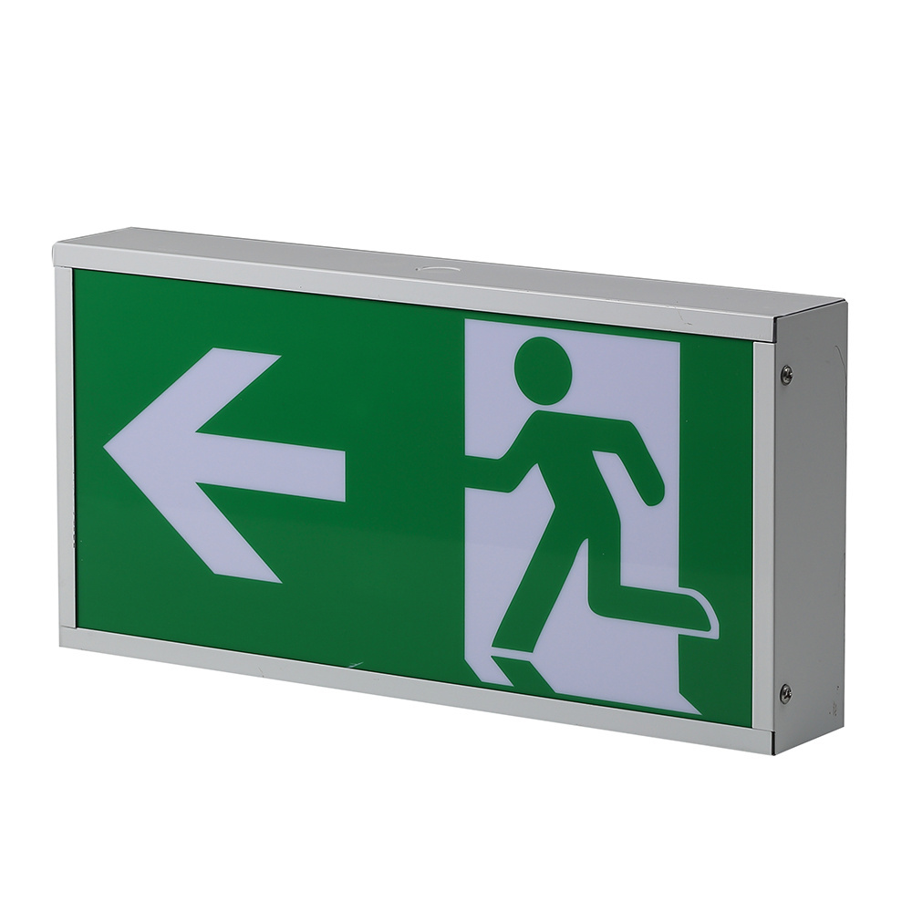 Battery Operated LED Rechargeable Emergency Exit Sign with Different Legends