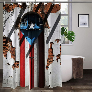 2022 Puerto Rico Polyester Designer Shower Curtains, Wholesale Fabric Shower Curtain