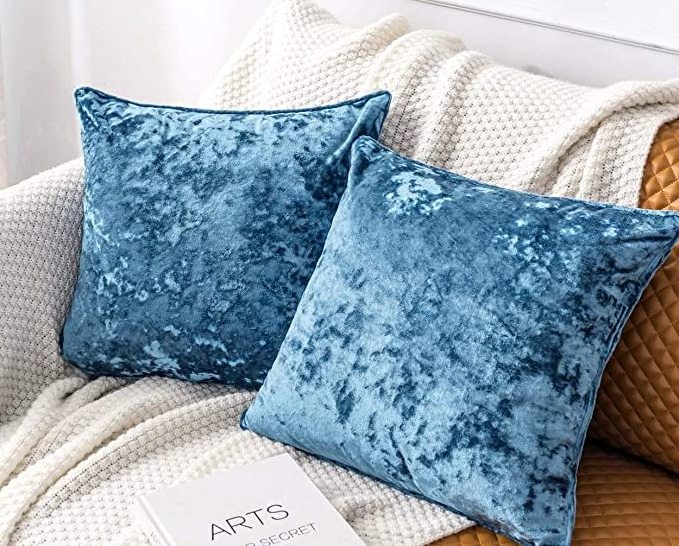 Luxury Velvet Pillow For Sofa Couch Chair, Decorative Plush Cushion Cover for Livingroom/