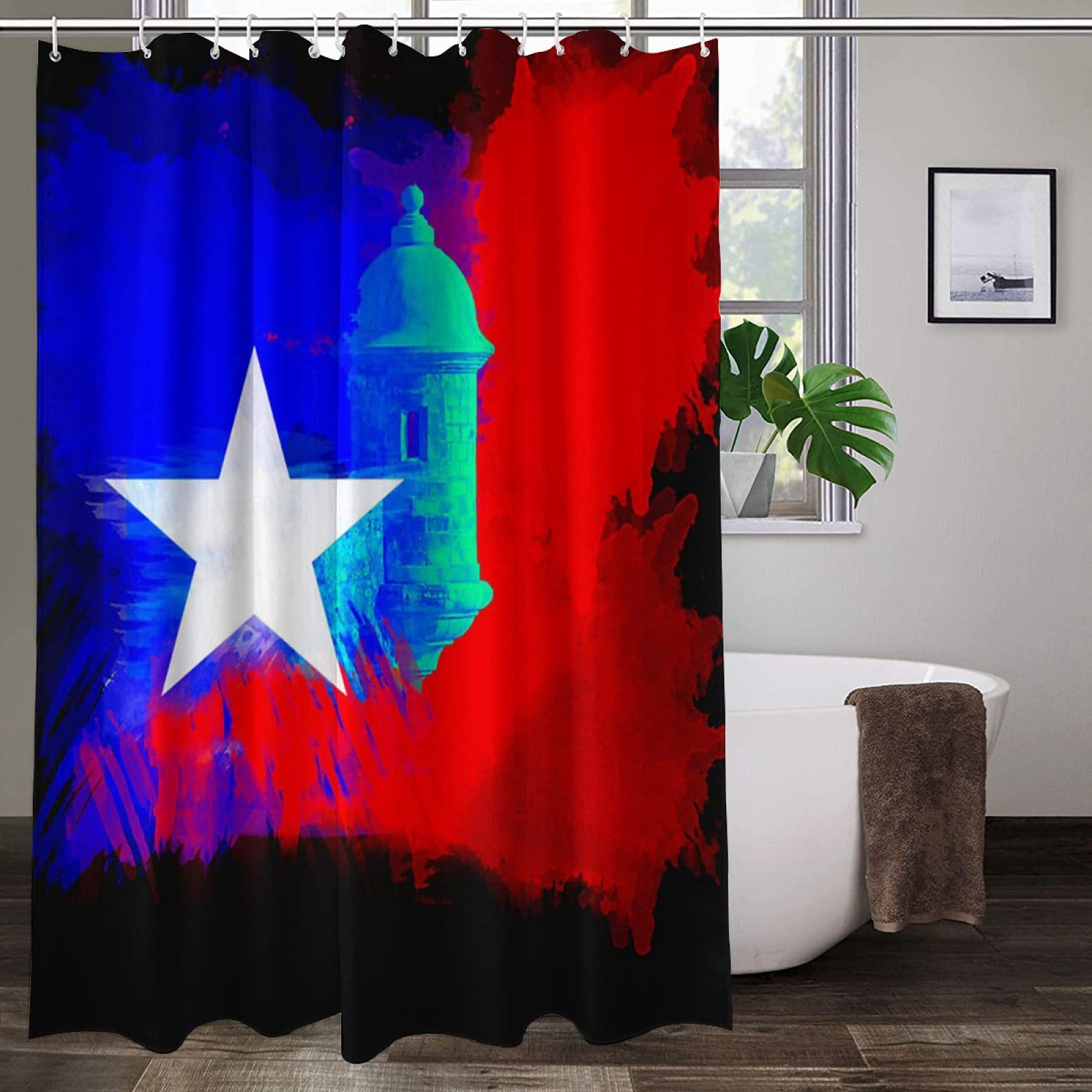 2022 Puerto Rico Polyester Designer Shower Curtains, Wholesale Fabric Shower Curtain