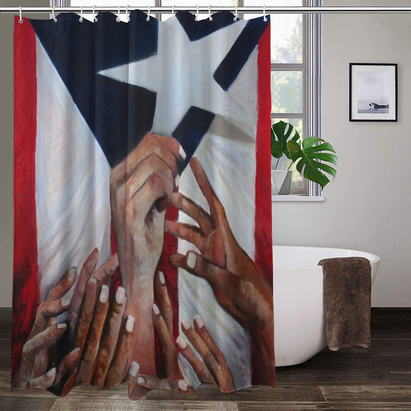 2022 Puerto Rico Polyester Designer Shower Curtains, Wholesale Fabric Shower Curtain