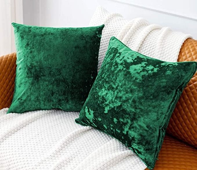 Luxury Velvet Pillow For Sofa Couch Chair, Decorative Plush Cushion Cover for Livingroom/