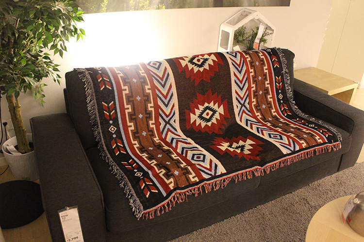 Amz Bohemian Blanket Sofa Blanket,Decorative Blanket Ethnic Navajo Indian Rug Cover Blanket#