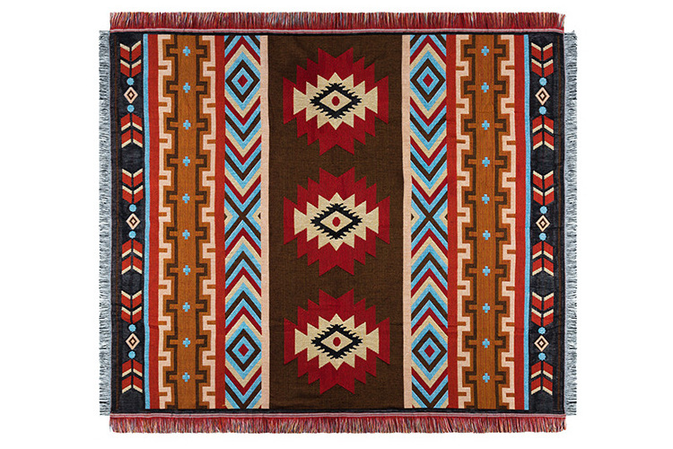 Amz Bohemian Blanket Sofa Blanket,Decorative Blanket Ethnic Navajo Indian Rug Cover Blanket#