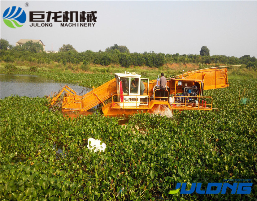 aquatic water hyacinth harvester boat machine for sale