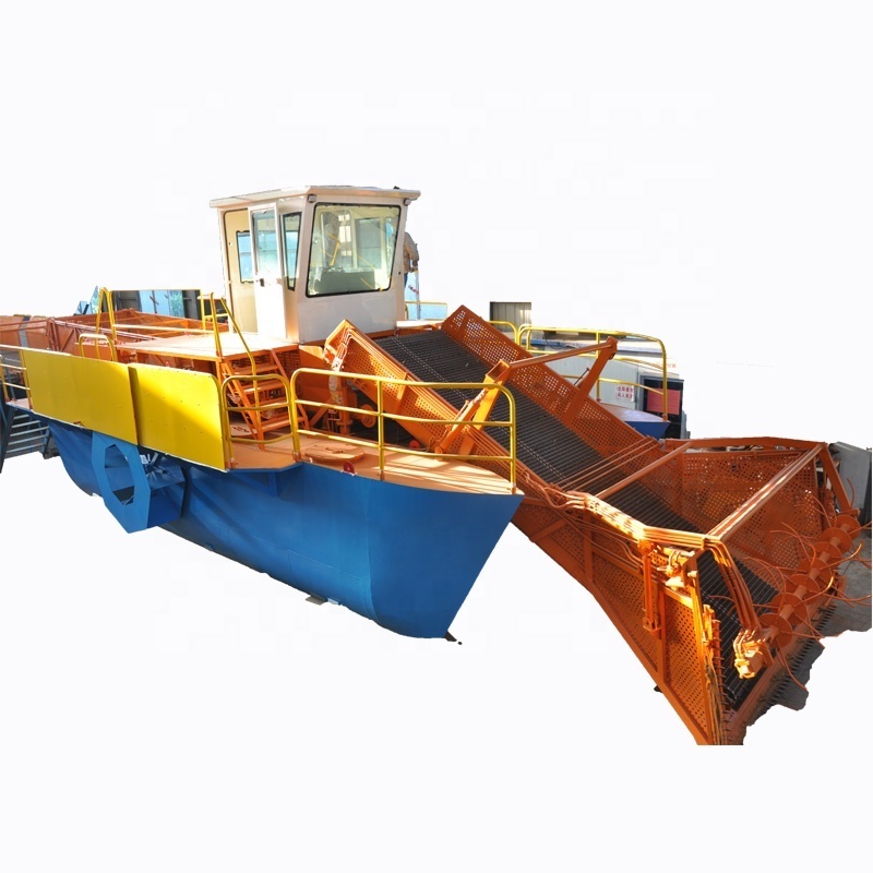 sea/river/lake/pond cleaning boat water weeds seaweeds hyacinth sargassum harvesting ship for sale