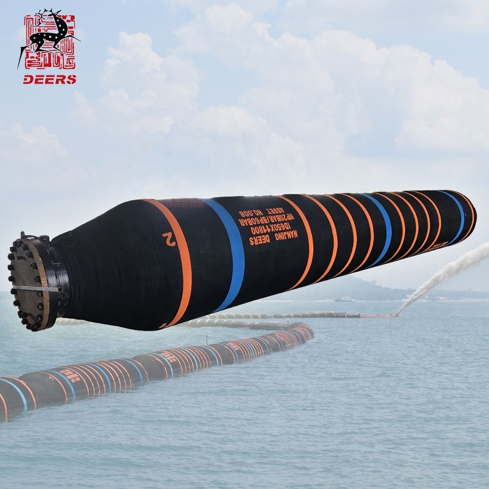 Dredging Self Floating Rubber Hose Pipe With Flange