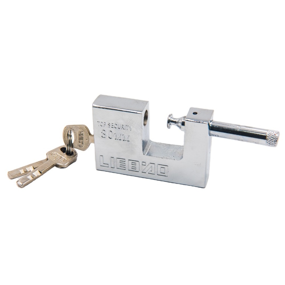 electroplating technology  80mm Lock Excellent Quality custom logo master key safety padlock electroplate