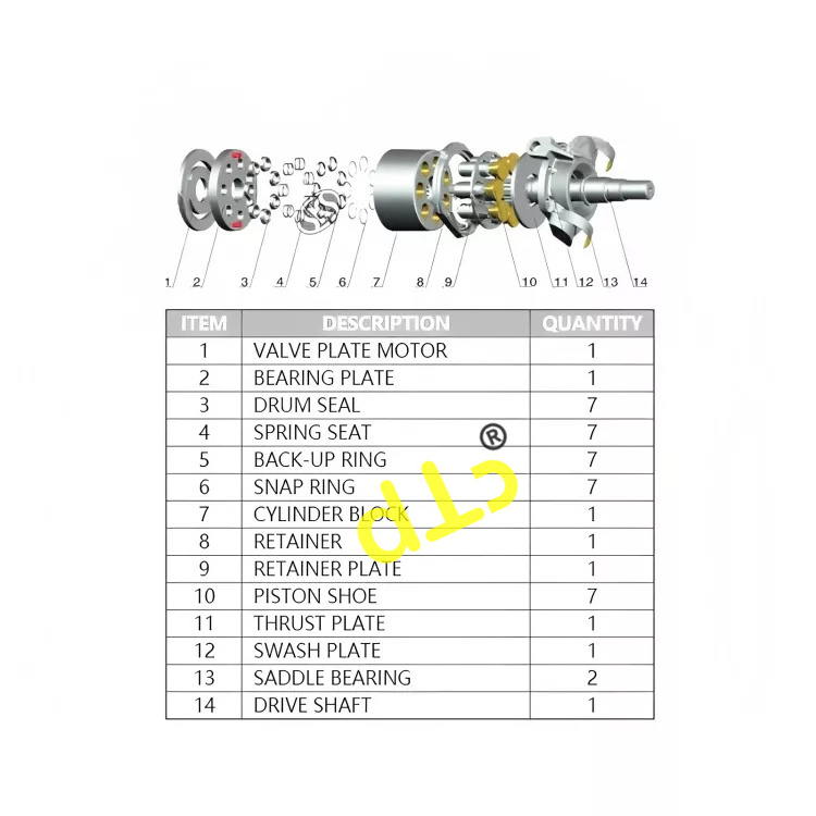 HD3000 Excavator Hydraulic Pump Parts for Kobelco Kato Spare Repair Kits