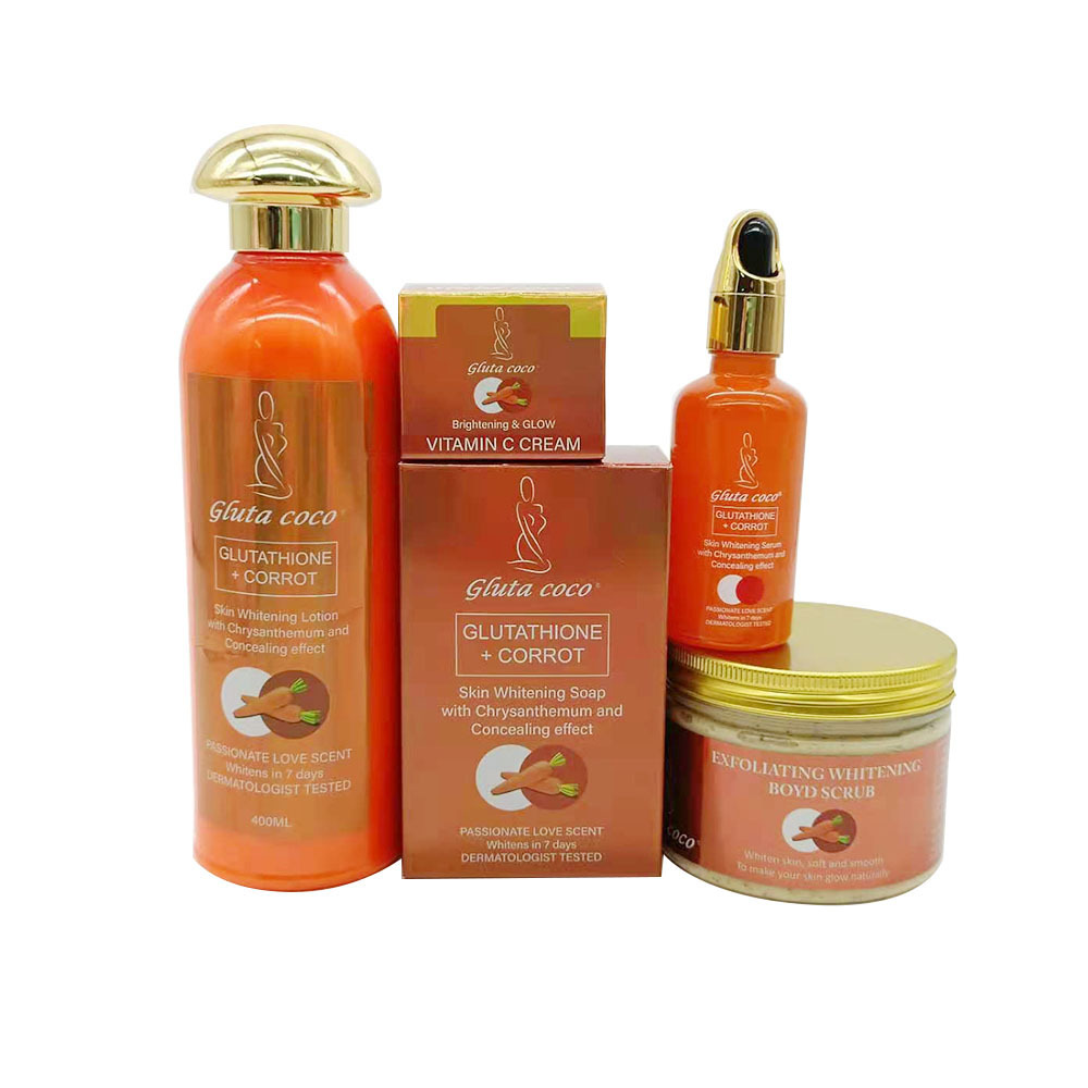 Natural Whitening & Anti-aging  Skincare Carrot Set with Vitamin C & Carrot oil Making Your Skin Glow