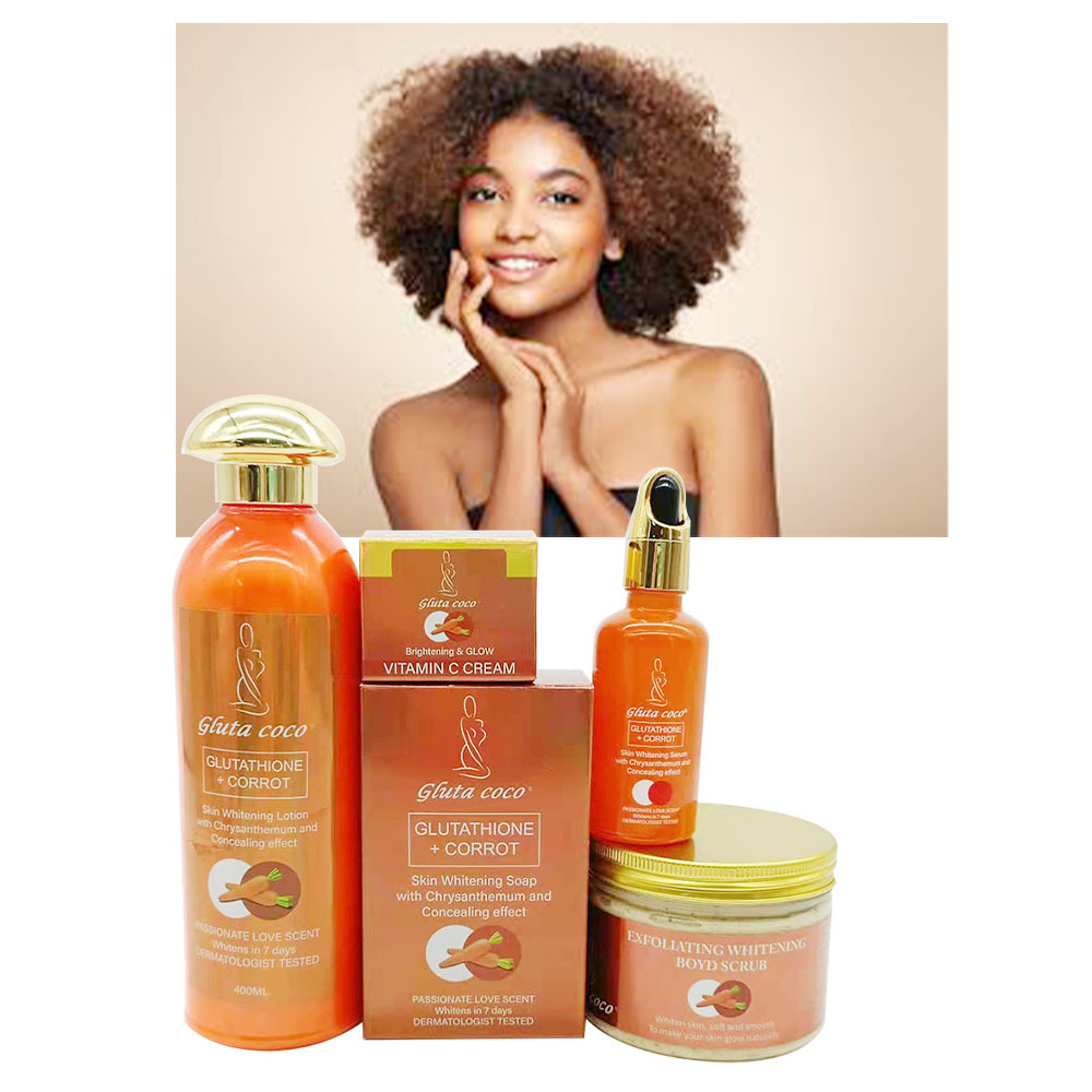 Natural Whitening & Anti-aging  Skincare Carrot Set with Vitamin C & Carrot oil Making Your Skin Glow