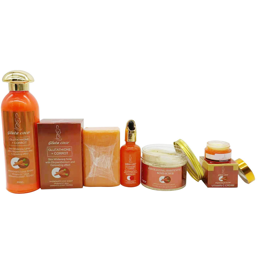 Natural Whitening & Anti-aging  Skincare Carrot Set with Vitamin C & Carrot oil Making Your Skin Glow