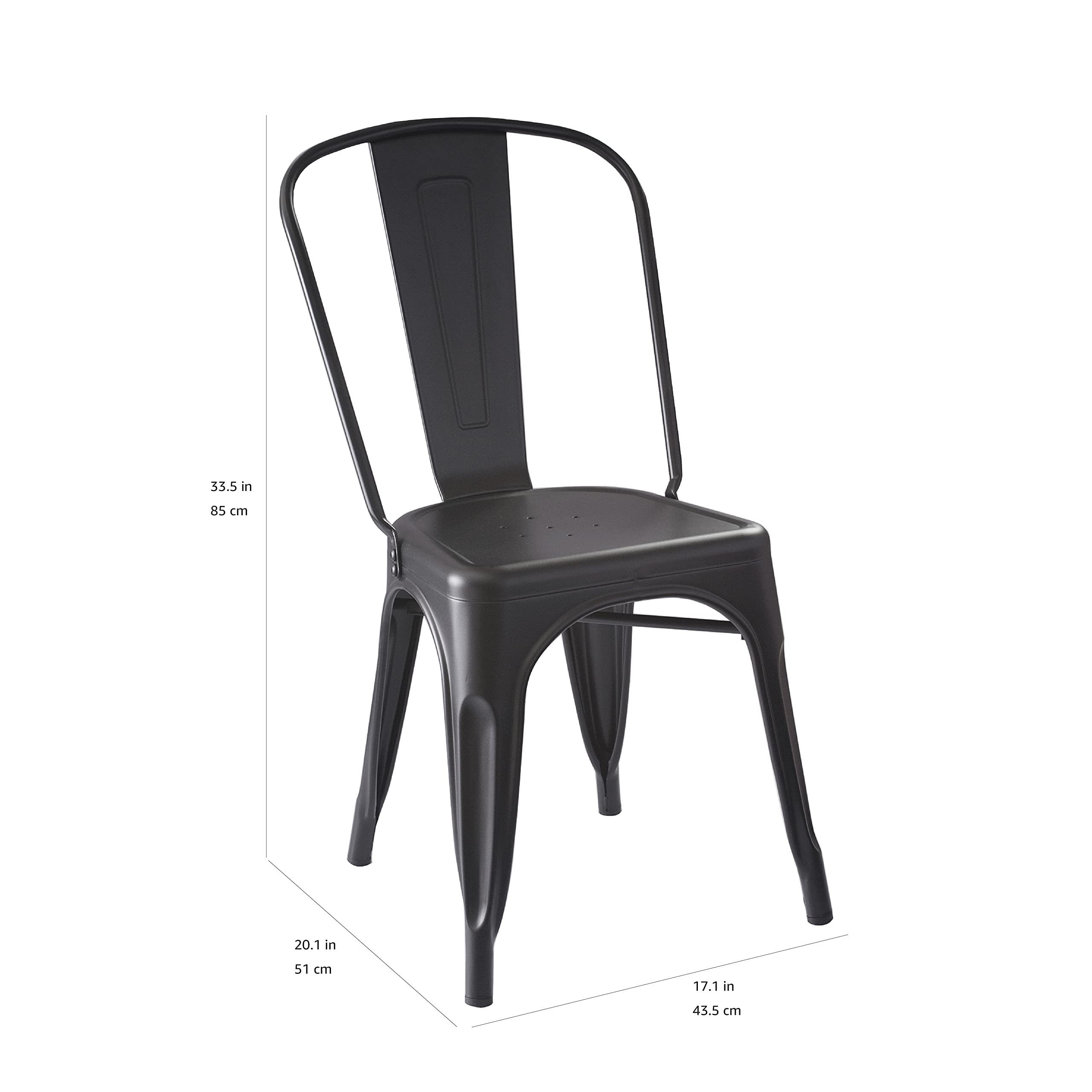 Free samples Basics Metal Dining Chairs - Set of 4 Black chair