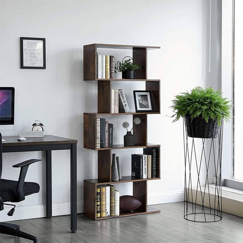 White Freestanding Shelving Unit Wooden Bookcase Cube Display Book Shelf 6-Tier Bookshelf