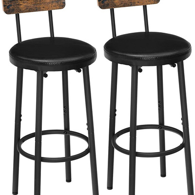 Vintage Bar Stools With Swivel Padded Seat Bistro Dining Kitchen Pub Chair