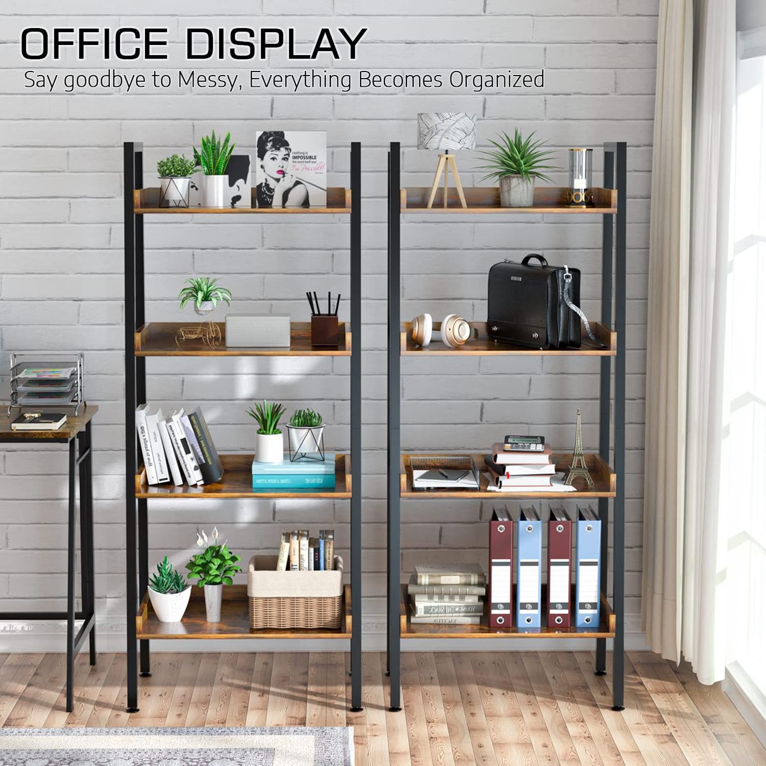 High Quality 4 tier Open Cube Bookshelf Antique De OEM Modular Iron Book Shelf for Living Room Wrought Iron Shelf Bracket