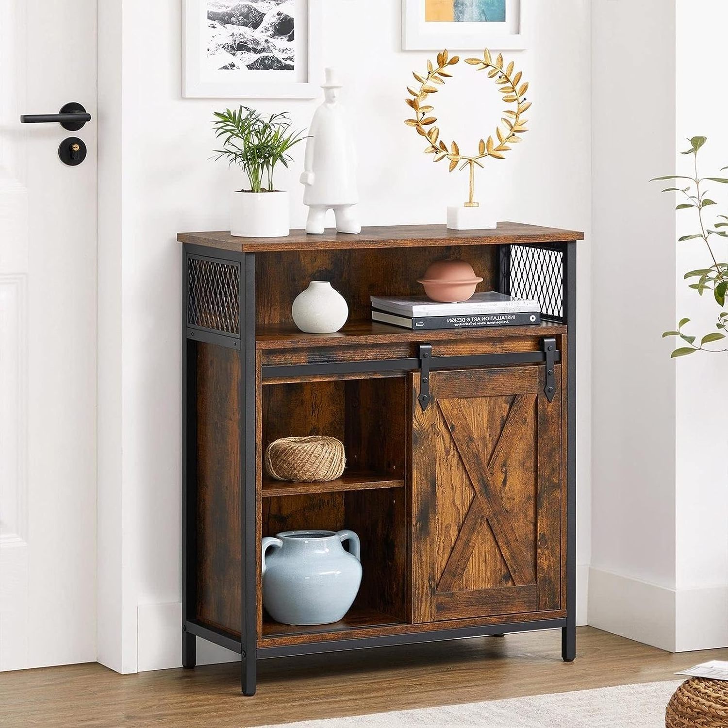 Wooden console home furniture living room cabinets, Sideboard Cupboard with Open Compartment