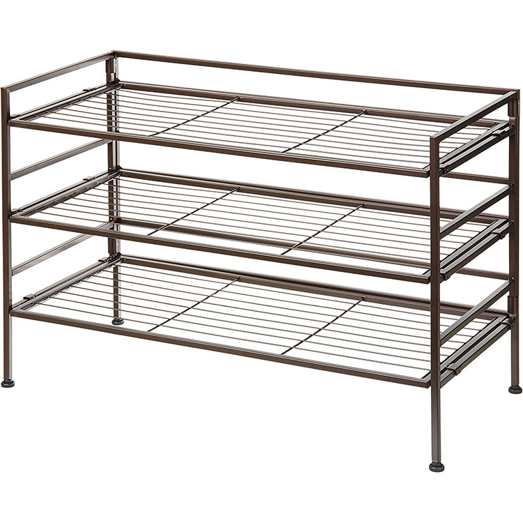 Modern Cheap price custom 3 tier metal steel non-woven shoe cabinet steel shoe racks for sale