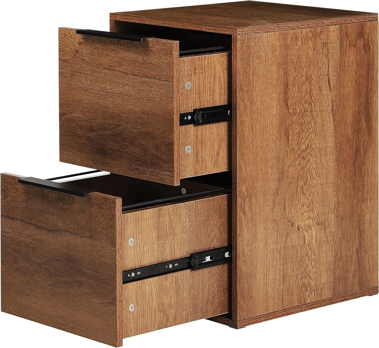 Wooden Office Storage Filing Cabinet with Drawers Hanging Bars