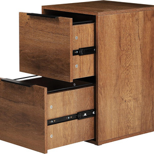 Wooden Office Storage Filing Cabinet with Drawers Hanging Bars