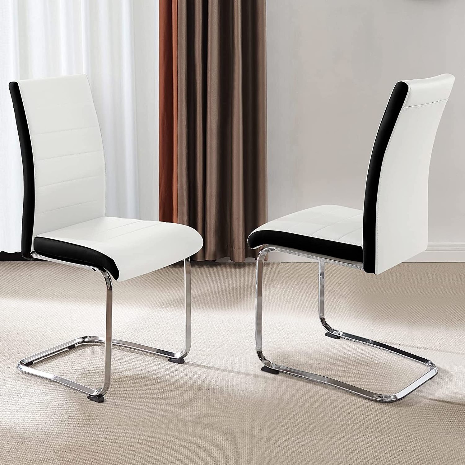 Modern Dining Chairs Set of 2 and dining chair leather living chair