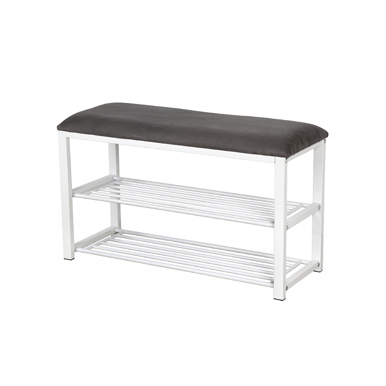 Custom stainless steel metal shoe rack designs modern shoe rack bench