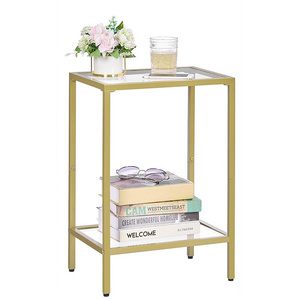 Furniture modern glass mirrored gold coffee tables gold side table