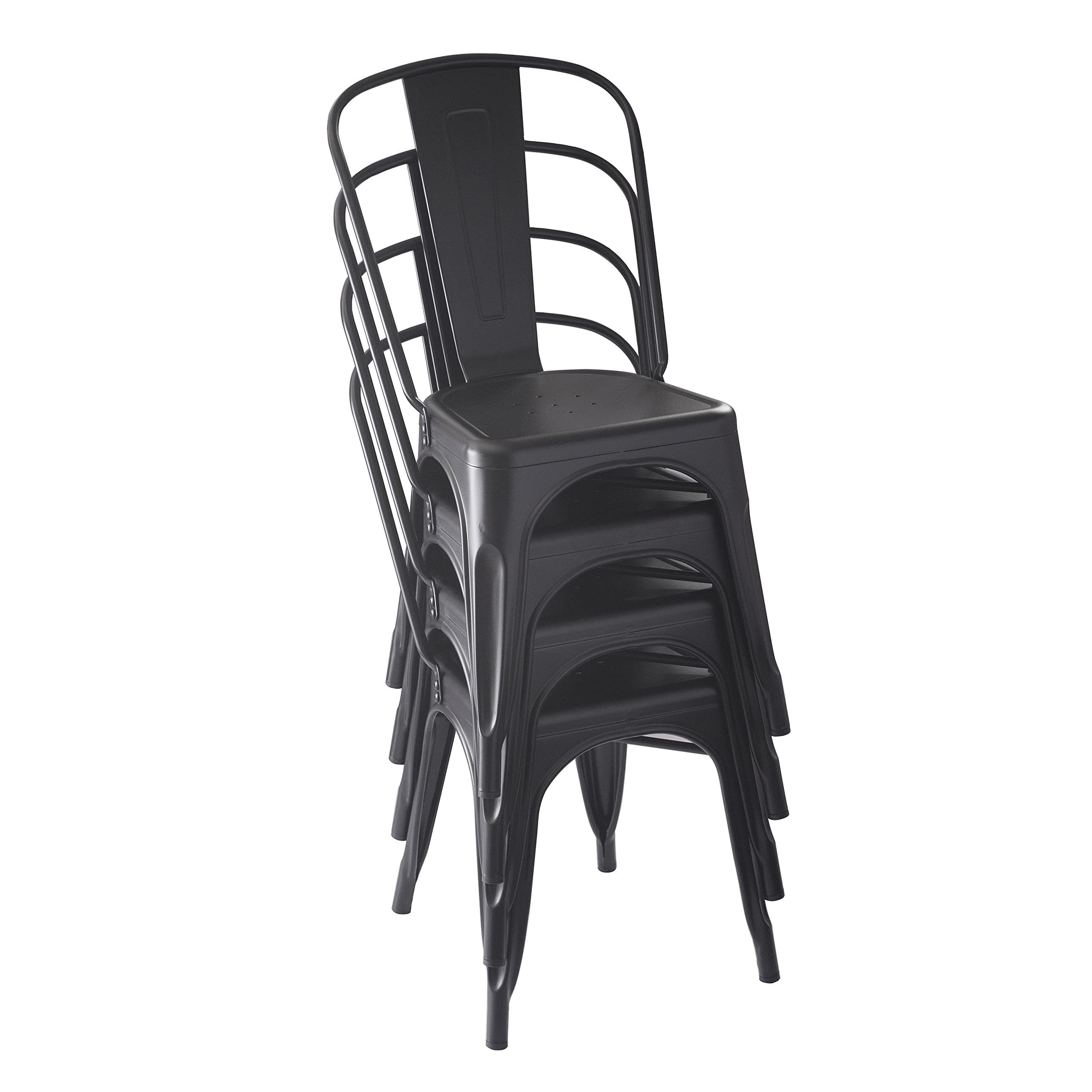 Free samples Basics Metal Dining Chairs - Set of 4 Black chair