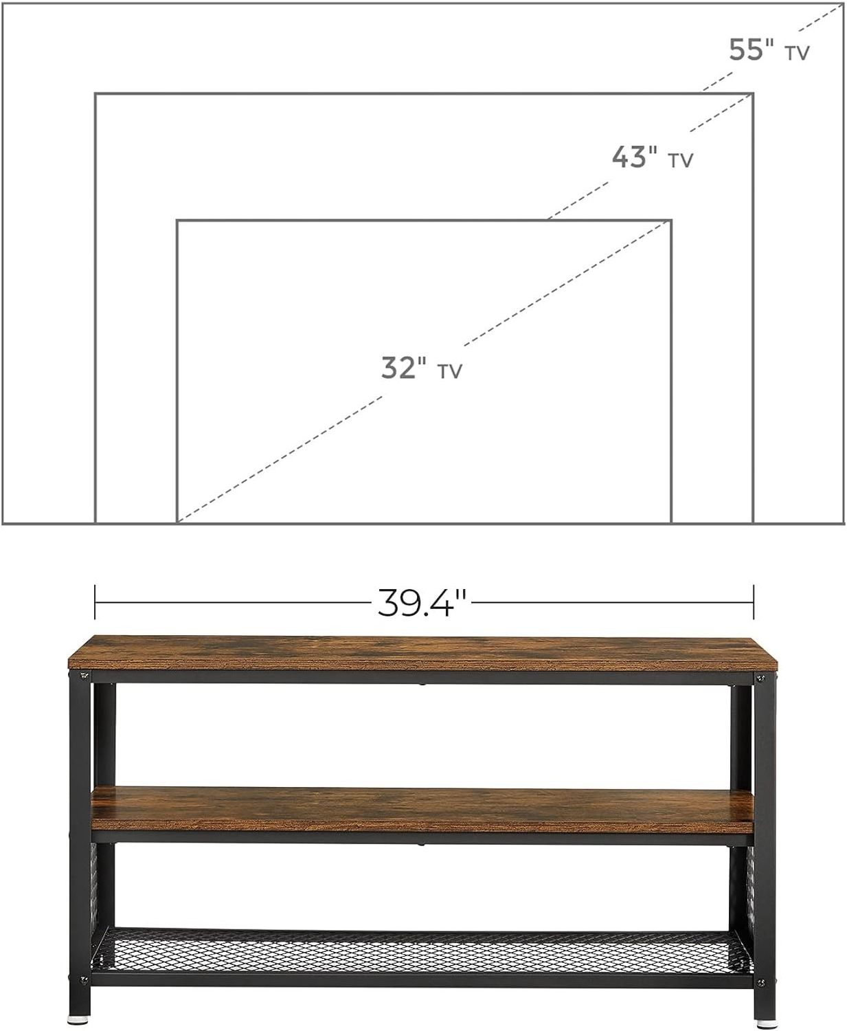 Metal Storage Console Narrow TV Stand Cabinets with Sturdy Design