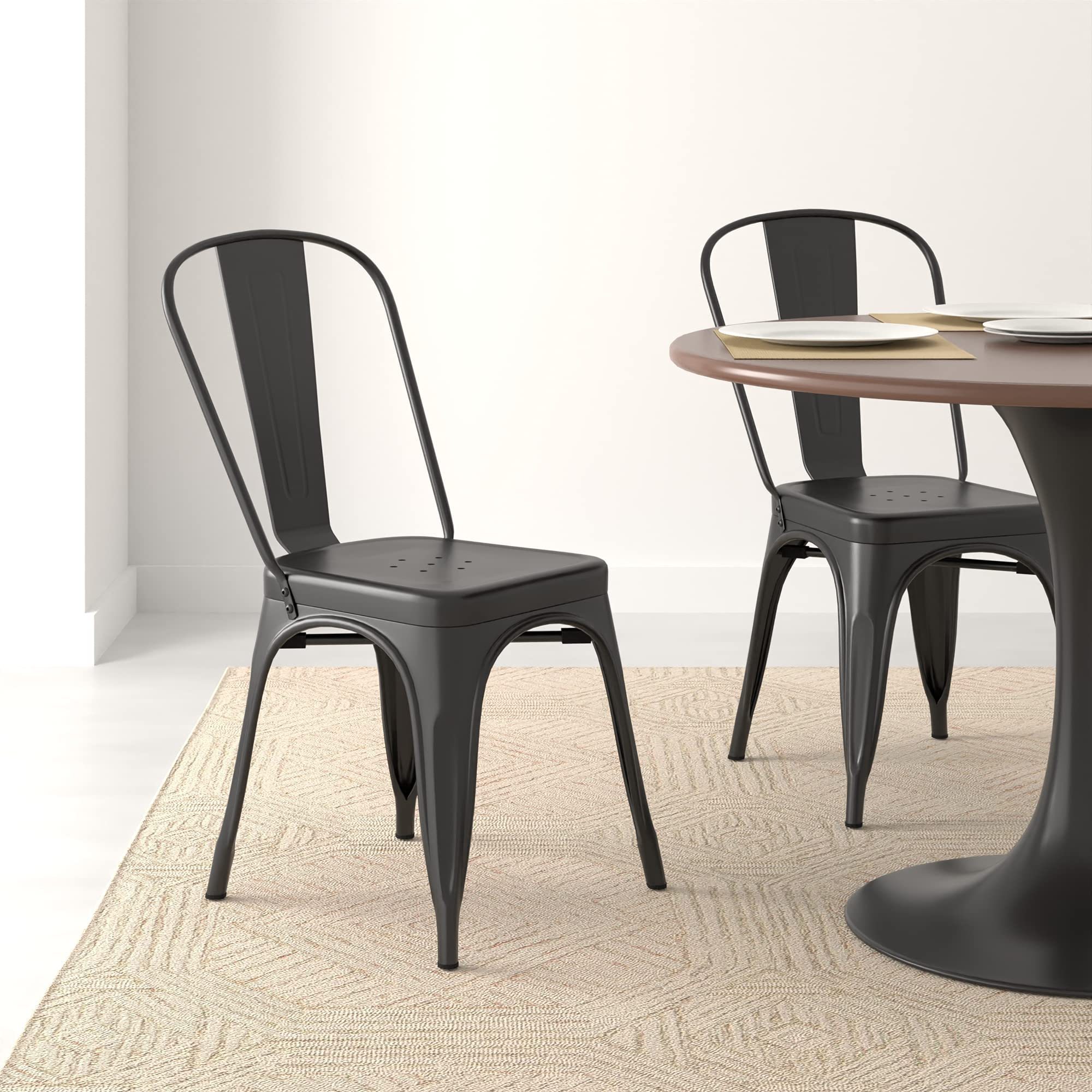 Free samples Basics Metal Dining Chairs - Set of 4 Black chair