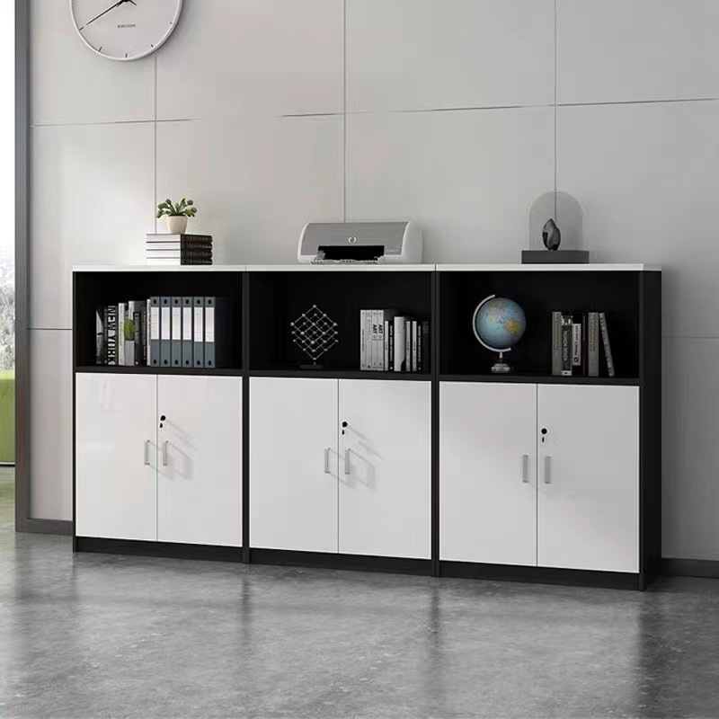 Modern Design Wooden Office Storage Furniture Custom Office Bookcase Shelving Units File Cabinet Coffee Sideboard with Shelves