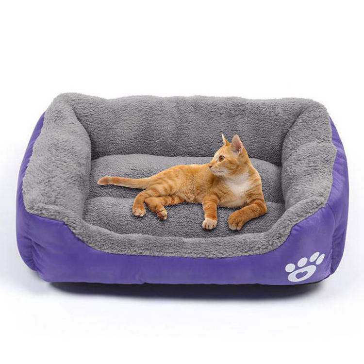 Square Washable Ultra Soft Wholesale Orthopedic Waterproof Luxury Large Pet Cat Human Dog Bed