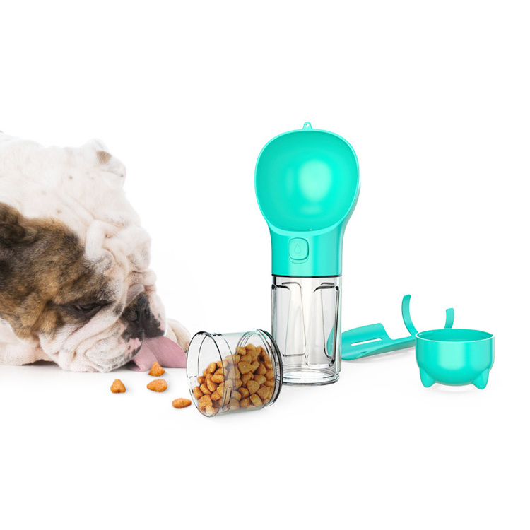 Multi-functional portable travel pet water cup Automatic pet feeder cat dog  pet feeding bowls & feeders