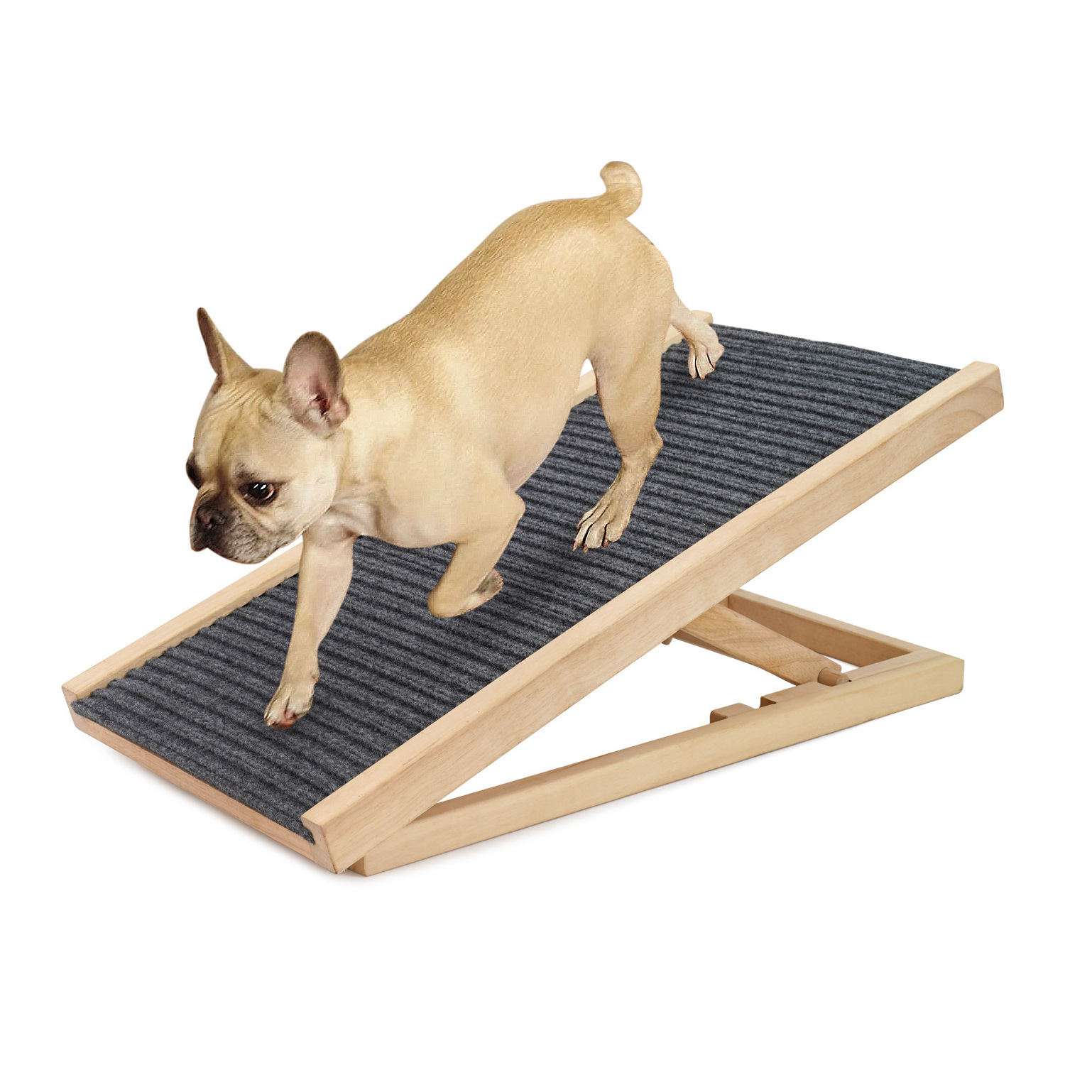 Best Pet Stairs Supplies Solid Wood Dog Steps Foldable Pet Bed Stair Anti-Slip Ramp Ladder Pet Stairs For Bed And Car