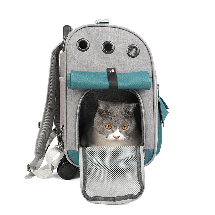 Amazon hot sale cat dog Collapsible pet carrier backpack bag carrier pet trolley