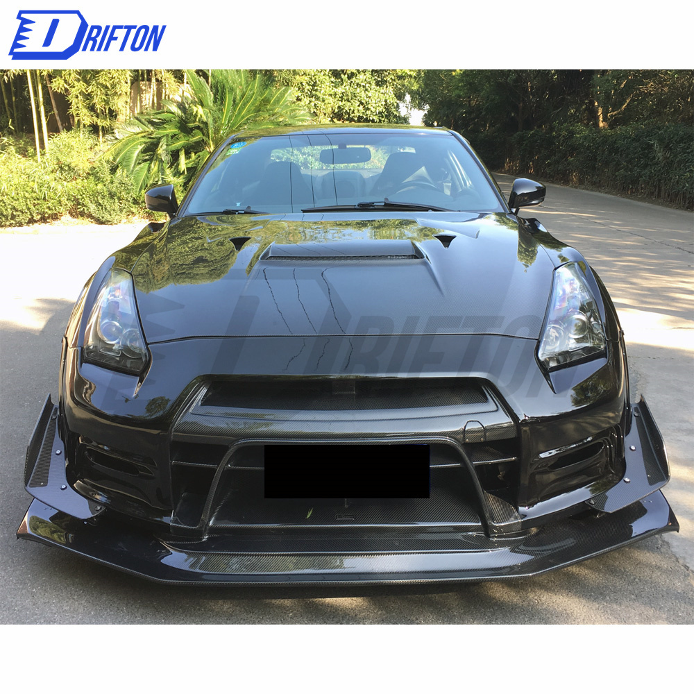 Var KAMIKAZE R Super Sonic Style Half Carbon Fiber Wide Body Kit For Nissan R35 GTR Bodykit