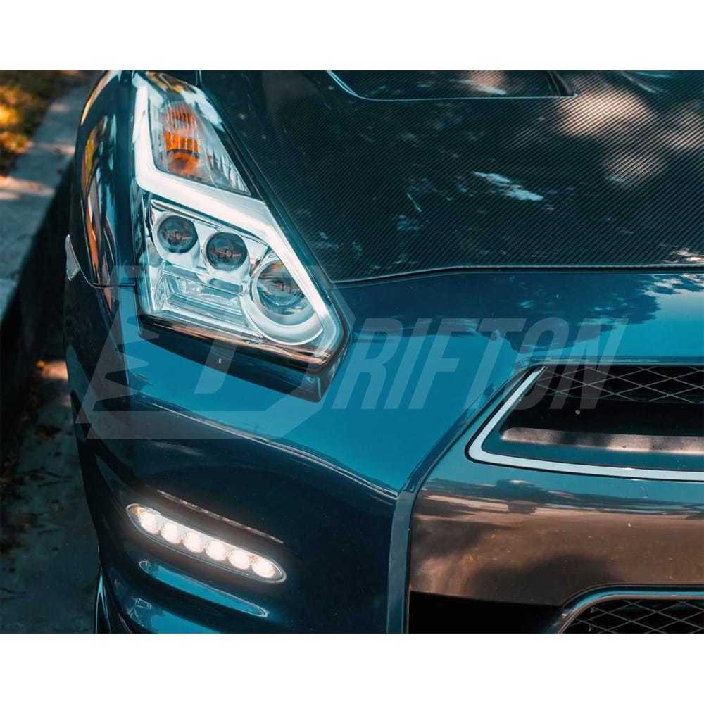 Front Bumper LED DRL Daytime Running Lights For Nissan R35 GTR