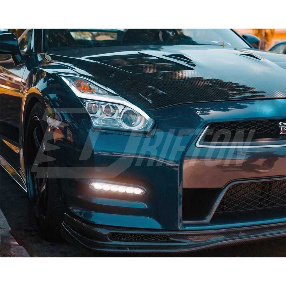 Front Bumper LED DRL Daytime Running Lights For Nissan R35 GTR